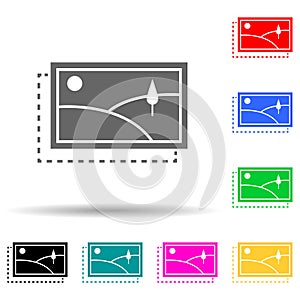 content placement multi color style icon. Simple glyph, flat vector of web development icons for ui and ux, website or mobile