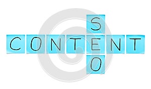 Content SEO Blue Sticky Notes