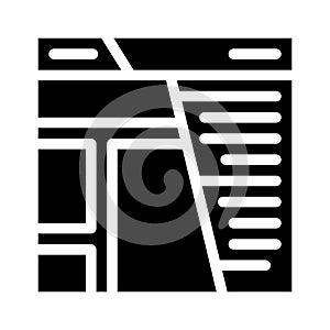 Content seo optimization glyph icon vector illustration