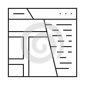 content seo optimization line icon vector illustration