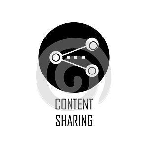 content sharing icon. Element of Web Development for mobile concept and web apps. Detailed content sharing icon can be used for we