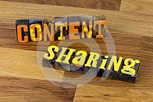 Content sharing information social media virtual internet network communication
