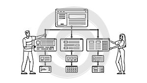 content silo structure vector