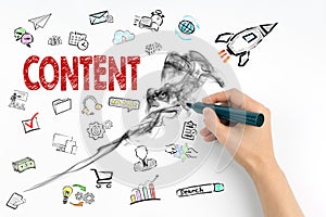 Content and social media concept