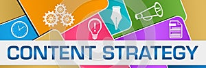 Content Strategy Colorful Rounded Squares Texture Symbols