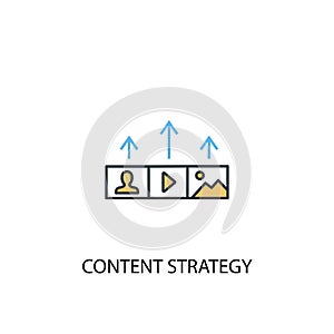 Content strategy concept 2 colored line