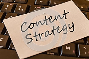 Content Strategy concept on keyboard