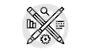 content strategy line icon animation