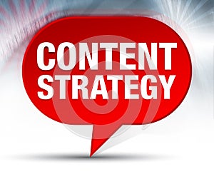 Content Strategy Red Bubble Background