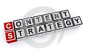 Content strategy word blocks