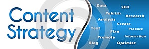 Content Strategy Wordcloud Blue Horizontal