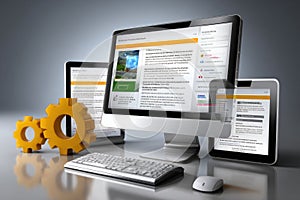Content system design: management portal, web module, file organizer, user dashboard, data handler, page editor
