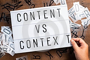 Content Versus Context