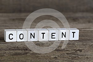 Content, written in cubes