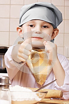 Contented little cook