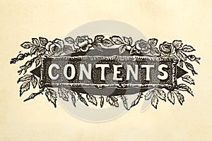 Contents title design