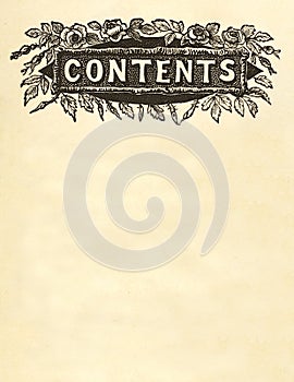 Contents title design