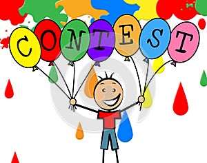 Contest Balloons Shows Youngster Children And Decoration