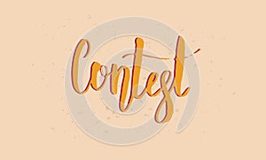 Contest card. Vector illustration.
