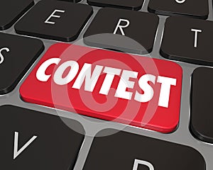Contest Computer Key Button Enter Jackpot Prize Drawing Online