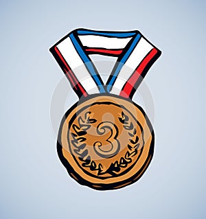 Medal. Vector drawing photo
