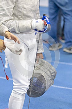 Contestants at the National Fencing Championship in Bucharest