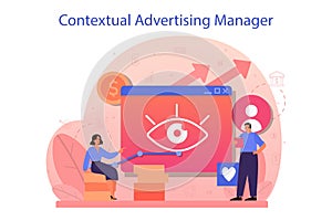 Contextual advertsing and targeting concept. Marketing campaign