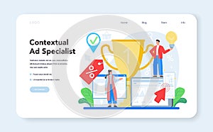 Contextual advertsing and targeting web banner or landing page