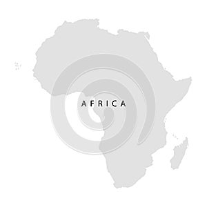 Continent Africa. White background. Vector illustration.