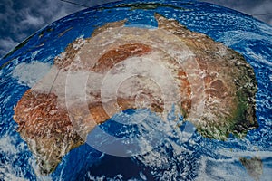 Continent of Australia how we see it from the space
