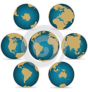 Continent on Rotatable Globe photo