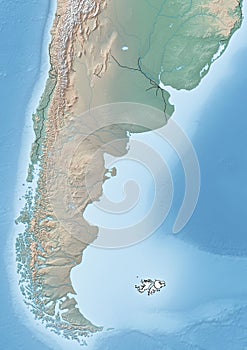 The continent of South America Illustration with Highways