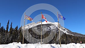 Continental Divide on Border of Banff and Kootenay National Parks, Vermilion Pass, Alberta, British Columbia, Canada, Travel Alber