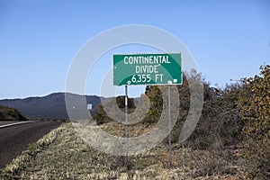 Continental Divide Sign