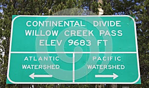 Continental Divide sign