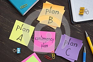 Contingency plan is shown on the conceptual photo using the text