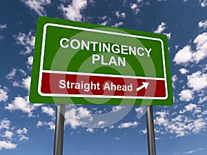 Contingency plan traffic sign