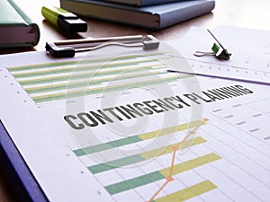 Contingency planning is shown using the text and picture of charts and graphs