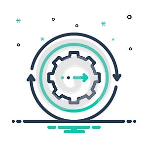 Mix icon for Continuing, progressing and constant