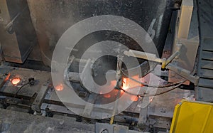 Continuous casting for steel.