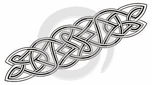 Continuous Celtic Knot Border Vector Pattern, vector design Generative AI