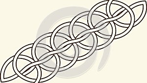 Continuous Celtic Knot Motif: Endless Connection Design Vector, vector design Generative AI