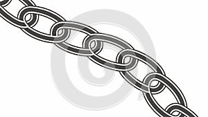 Continuous Chain Links: Strength, Unity, and Connectivity Pattern, vector design Generative AI