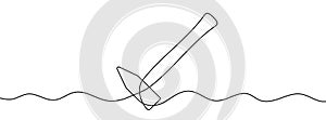 Continuous editable line drawing of hummer. Single line hummer icon.