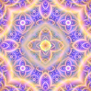 Continuous fractal astral worlds pattern. Spiritual trance vision