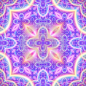 Continuous fractal astral worlds pattern. Spiritual trance vision