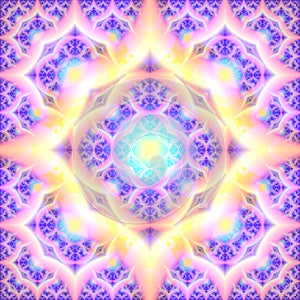 Continuous fractal astral worlds pattern. Spiritual trance vision