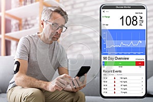 Continuous Glucose Monitor Blood Sugar Test Phone App