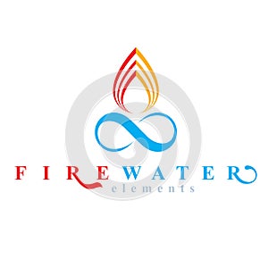Continuous harmony between water and fire nature elements