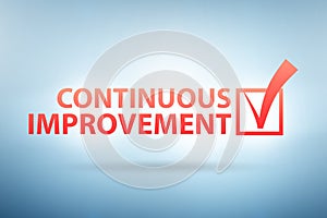 Continuous improvement concept in business photo